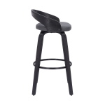 Sonia - 26" Counter Height Swivel Bar Stool - Gray / Black - Image 3