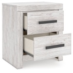 Cayboni - Two Drawer Night Stand - Whitewash - Image 3