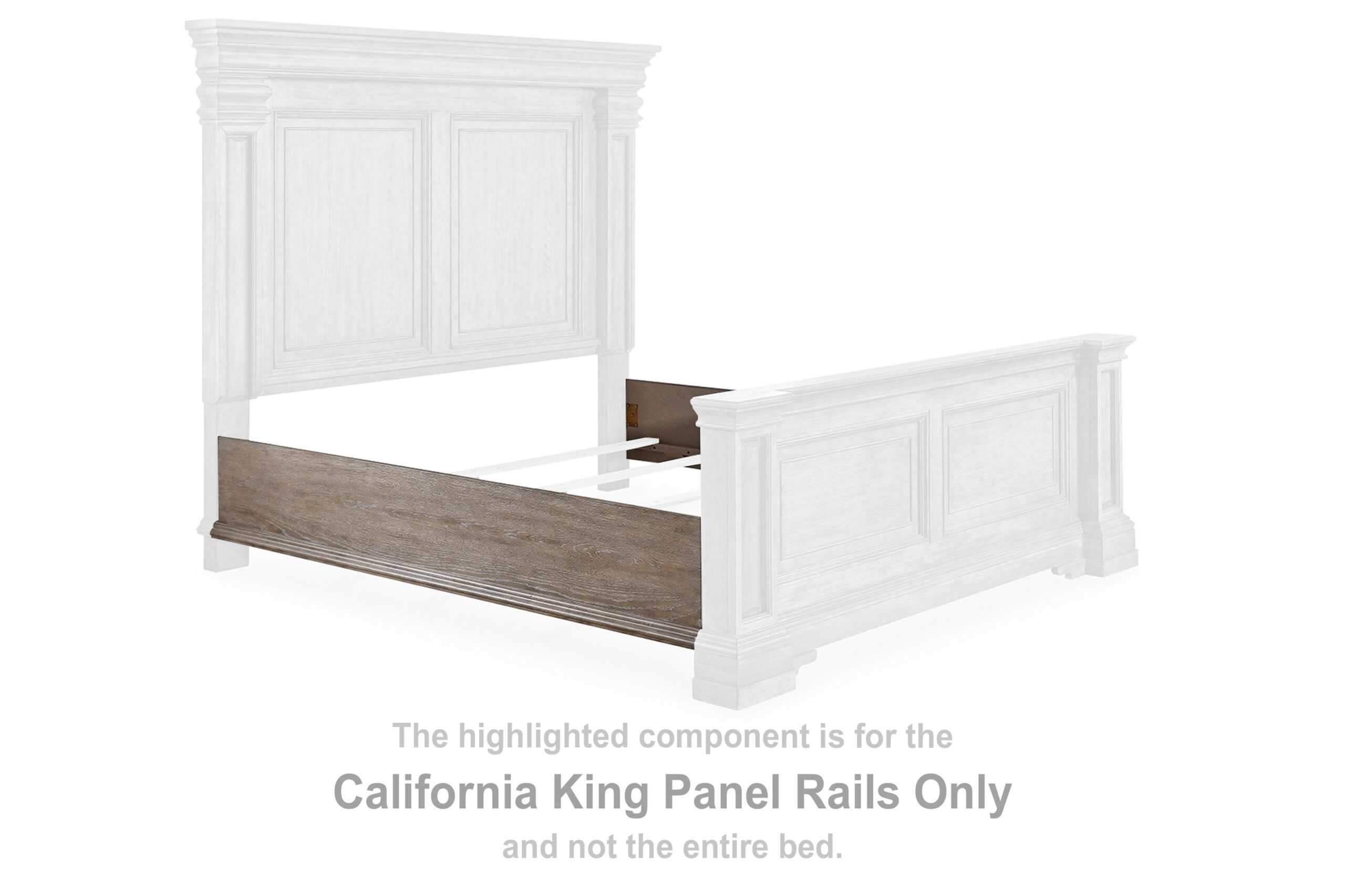 Blairhurst - California King Panel Rails - Light Grayish Brown