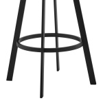 Roman - 26" Swivel Bar Stool - Gray / Black - Image 6