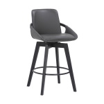 Baylor - 26" Swivel Bar Stool - Gray / Black