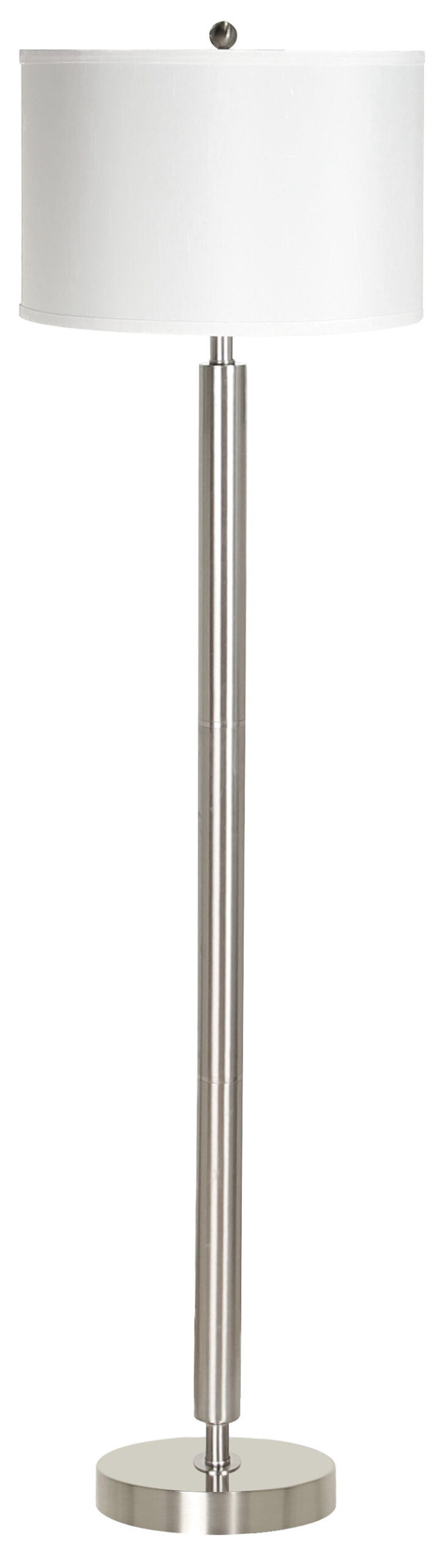 Hotel - 60" Height Metal Floor Lamp - Brushed Steel - 100W