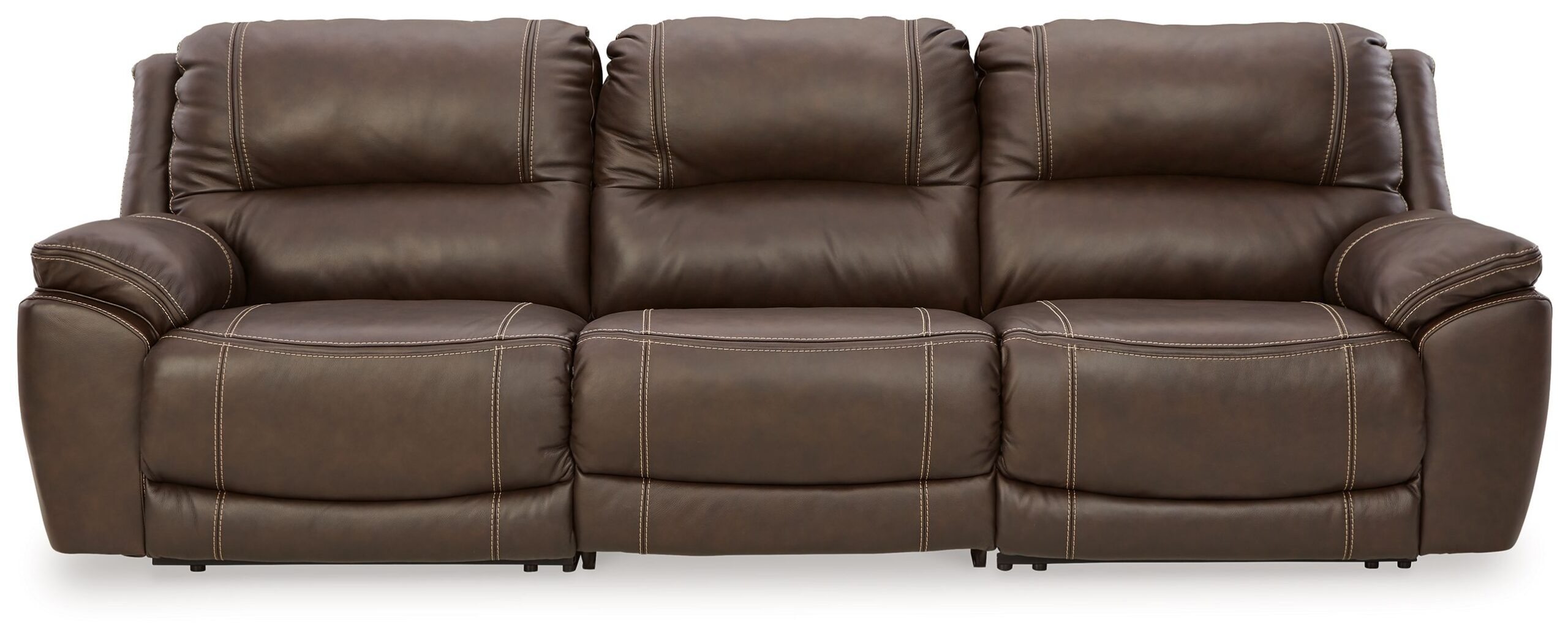 Dunleith - 3-Piece Power Reclining Sofa - Chocolate