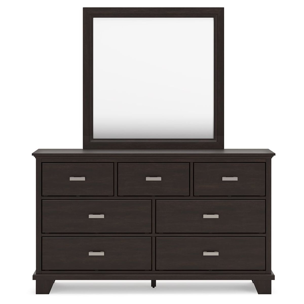 b5f36a146220edef88255094a737c9e8 Covetown - Dresser And Mirror - Dark Brown - Image 1