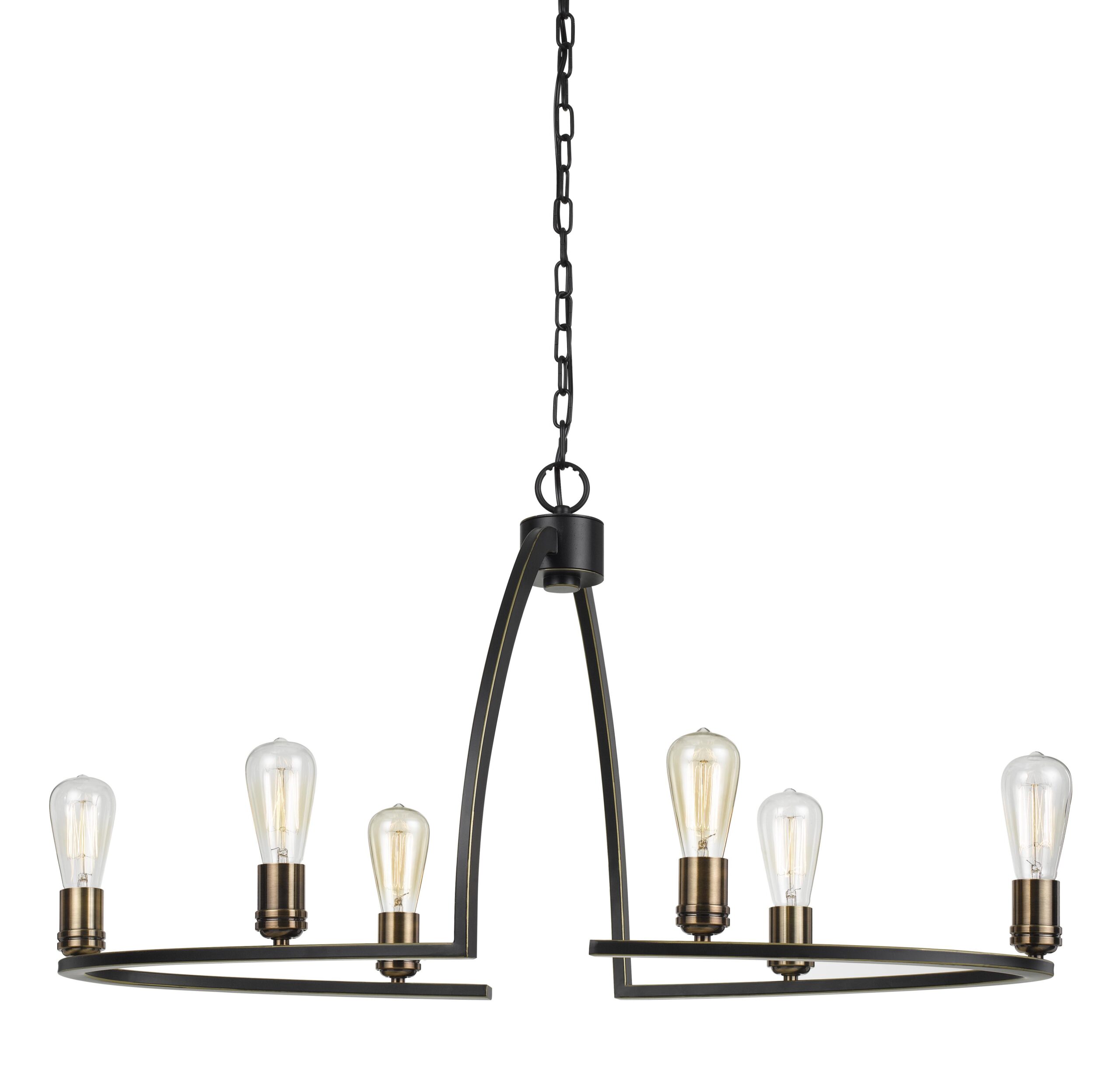 Kinder - 19.5" Height Metal Chandelier - Dark Bronze