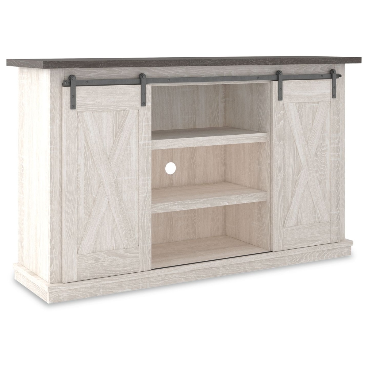 b8388e39c341199f208a204cae7b4d4e Dorrinson - Medium TV Stand - White - Image 1