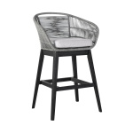 Tutti Frutti - Indoor / Outdoor Bar Height Bar Stool - Black Brushed / Gray