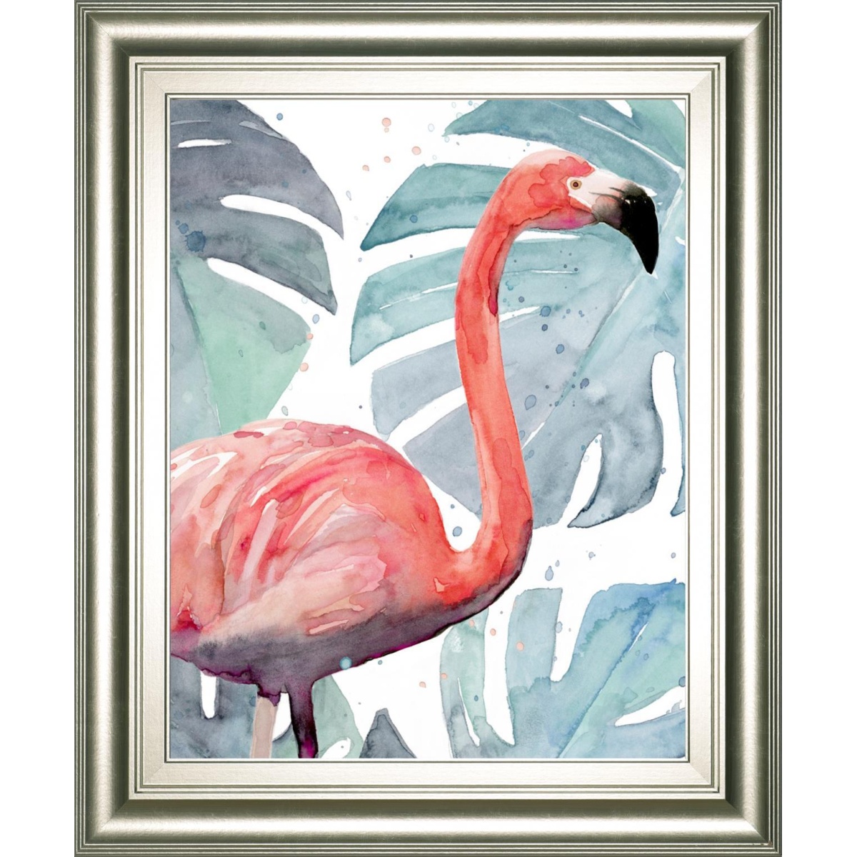 b949f65b0d7f5a4fe2170419b19ad2e1 22x26 Flamingo Splash I By Annie Warren - Pink - Image 1