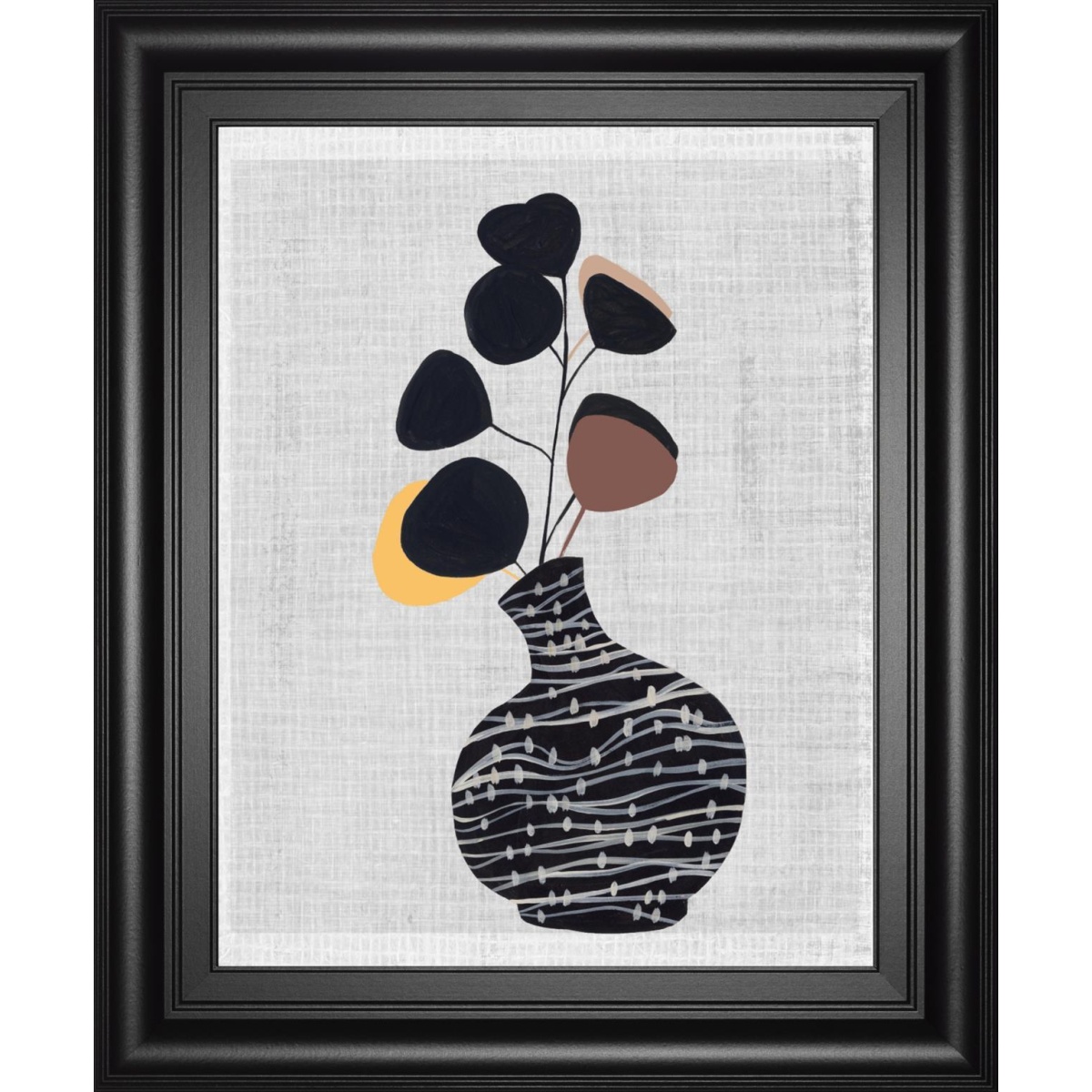 bbfd831b9079377b2b10289e9fbcdfee 22x26 Decorated Vase with Plant I By Melissa Wang - Gray - Image 1