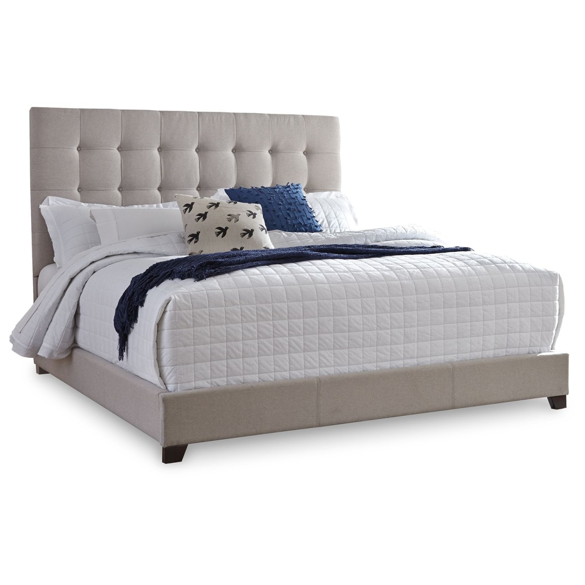 bd1140d3d1a642be3cac658189be3f31 Dolante - King Upholstered Bed - Beige - Image 1