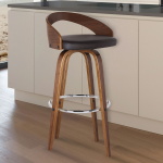 Sonia - 26" Counter Height Swivel Bar Stool - Brown / Walnut - Image 8
