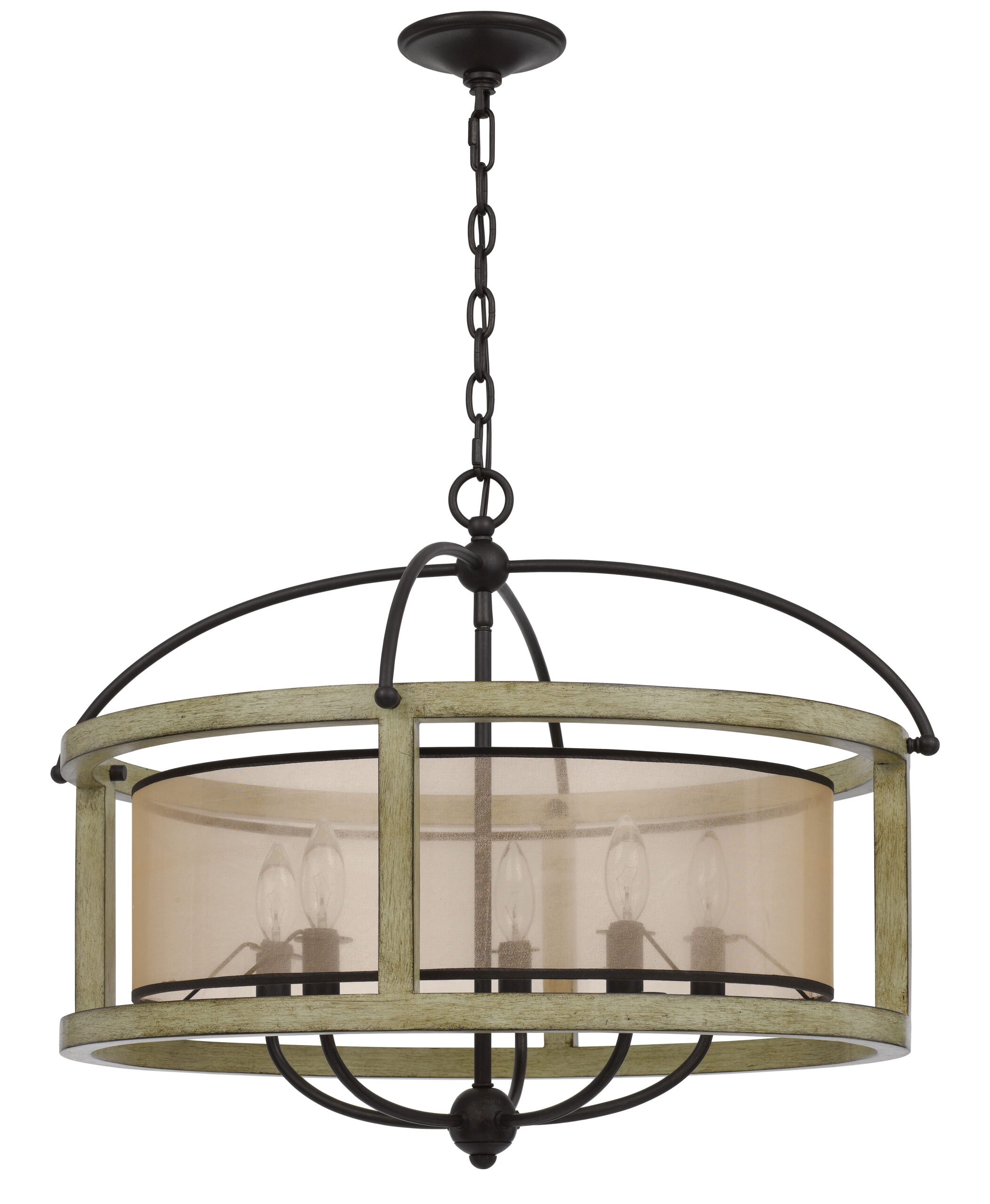 Palencia - 20.5" Height Chandelier - Distressed Oak