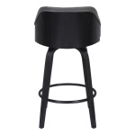 Alec - 26" Counter Height Swivel Bar Stool - Gray / Black - Image 4