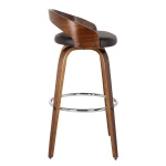 Sonia - 26" Counter Height Swivel Bar Stool - Brown / Walnut - Image 4