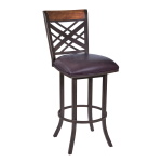 Tahiti - 26" Barstool PU Upholstery - Auburn Bay / Brown