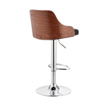 Asher - Adjustable Bar Stool - Black / Chrome - Image 4