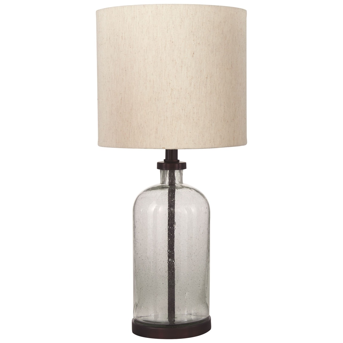 ce787208f70f9cd570dd2048ca39cef3 Bandile - Glass Table Lamp - Clear / Bronze Finish - Image 1