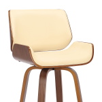 Tyler - 30" Bar Height Swivel Bar Stool - Cream / Walnut - Image 6