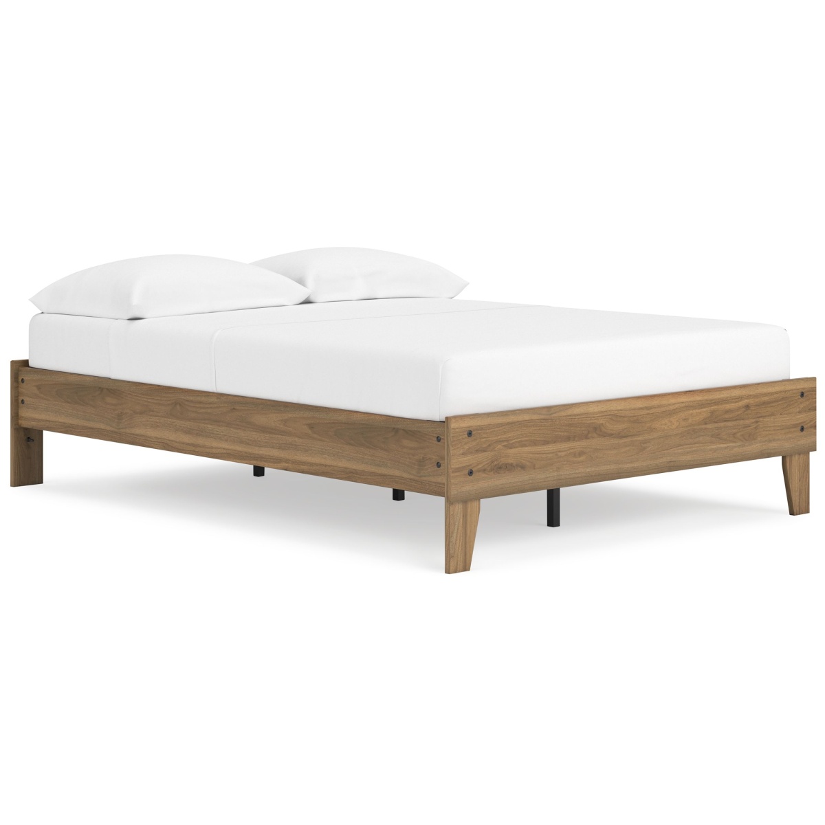 d09011a1a2373491c483119614076e84 Deanlow - Full Platform Bed - Honey - Image 1