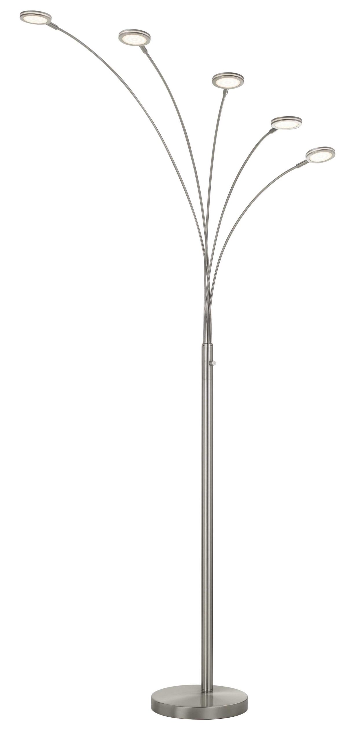 Cremona - 79" Height Metal Floor Lamp - Brushed Steel