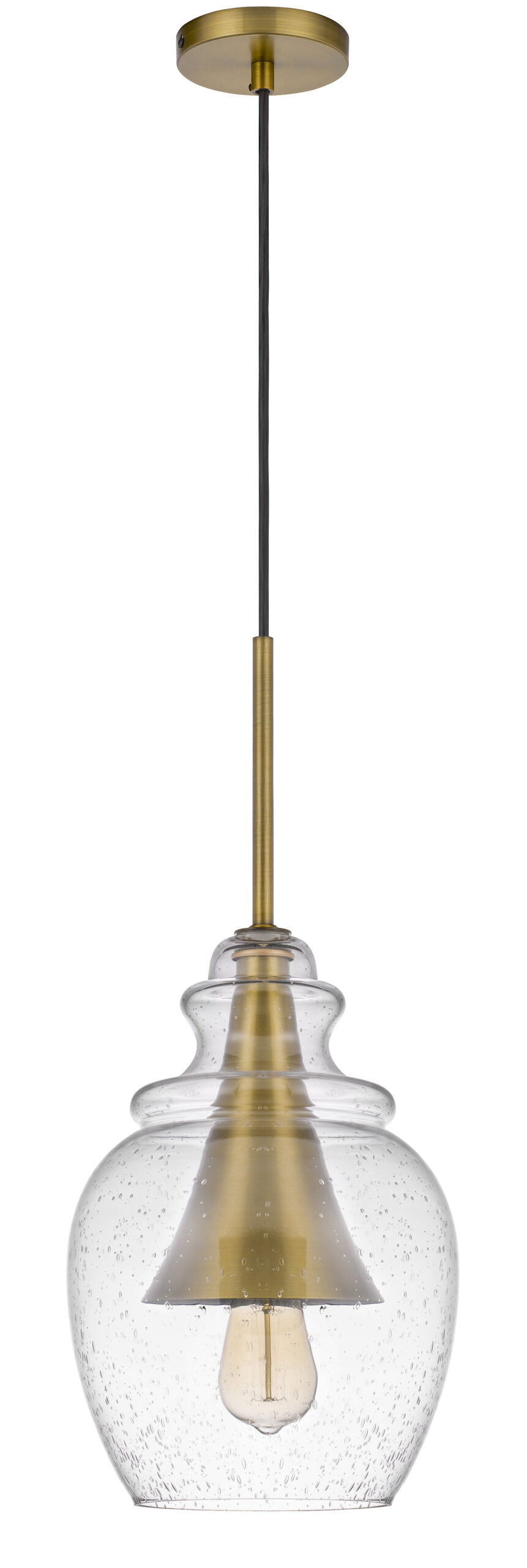 Girona - Pendant - Antique Brass & Glass