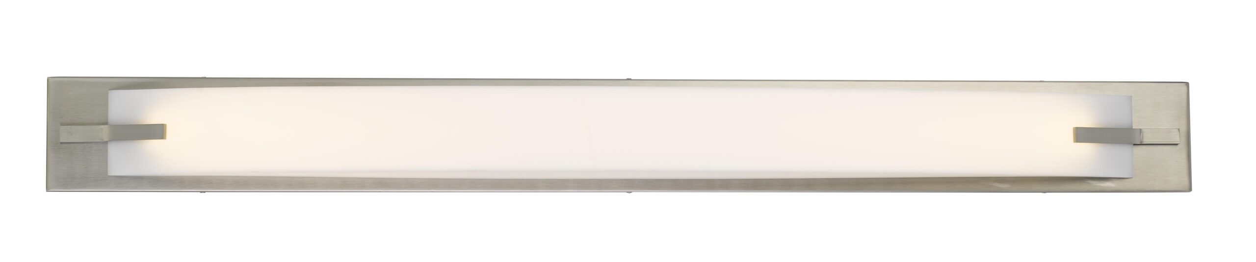 43" Long Metal Base Vanity Light - Brushed Steel