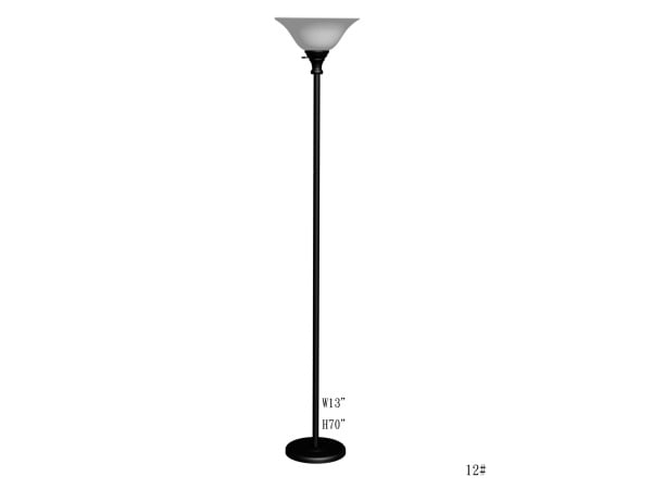 Torchiere – 70″ Height Metal Torchiere – Black Lighting