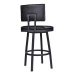 Balboa - 26" Counter Height Swivel Bar Stool - Vintage Black - Image 3