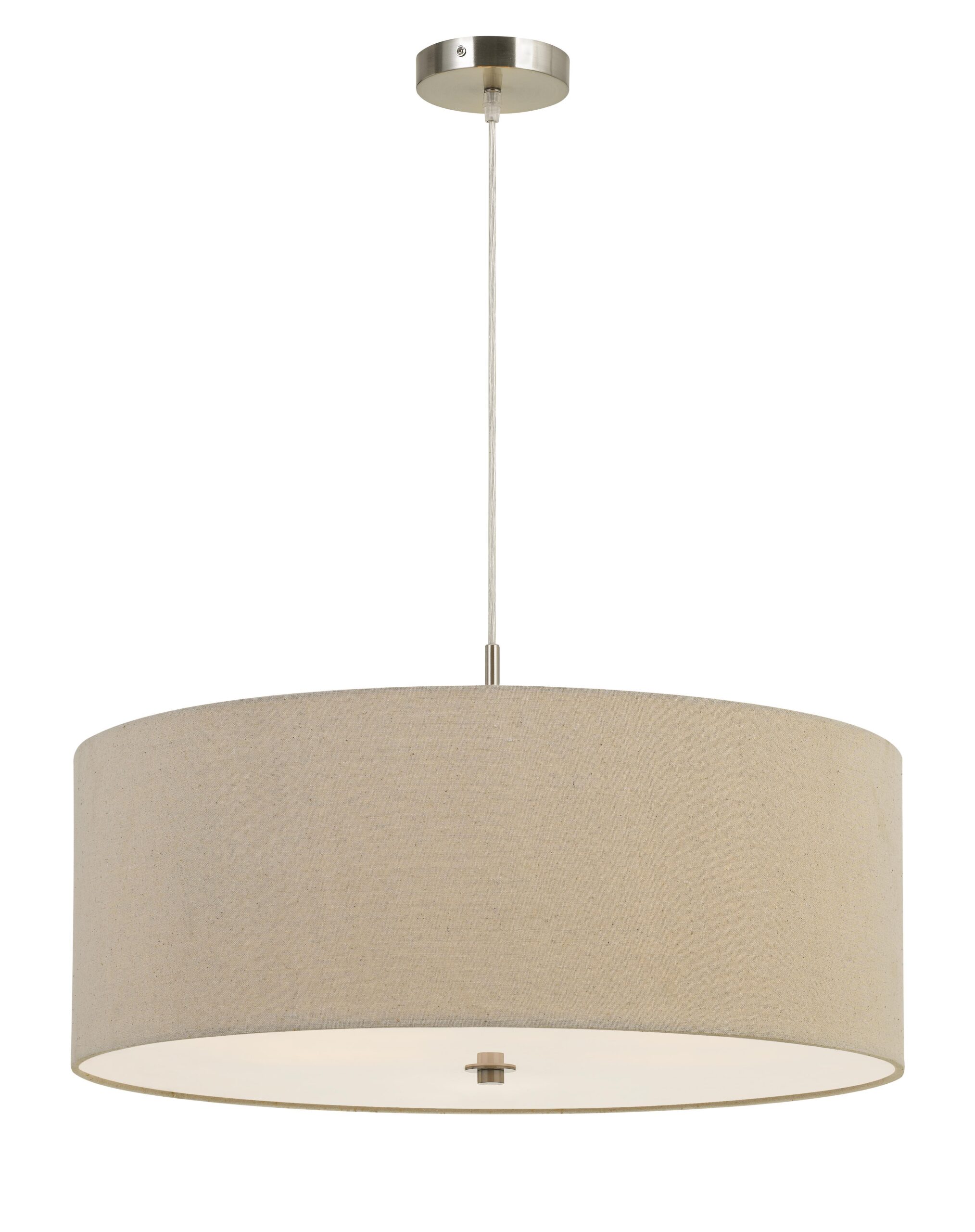 Addison - 12.25" Height Fabric Pendant Fixture - Linen