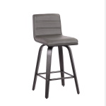 Vienna - 26" Counter Height Swivel Bar Stool - Gray / Black