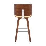 Tyler - 26" Counter Height Swivel Bar Stool - Cream / Walnut - Image 5