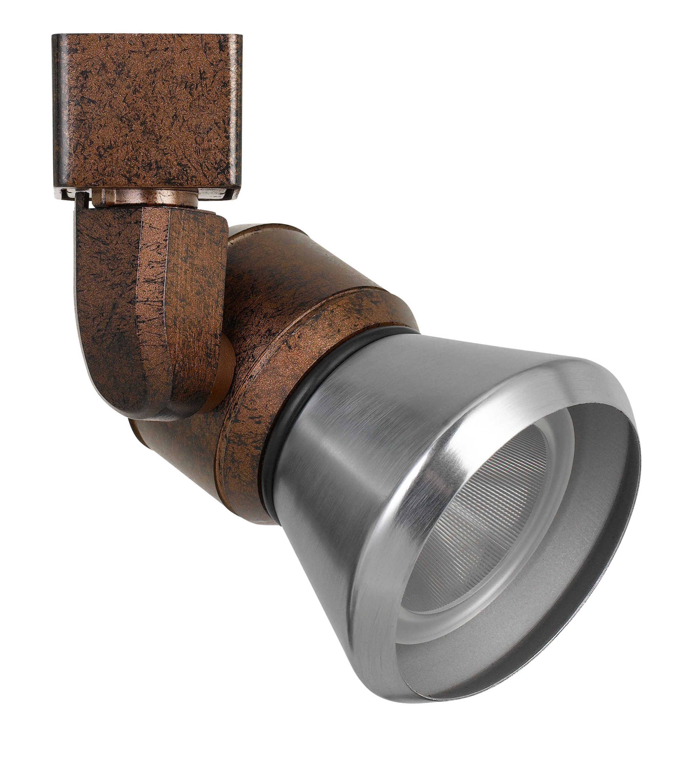 e154a60e049b4d54537f94b395980397 6.25" Height Metal Track Head - Rust & Brushed Steel - Image 1