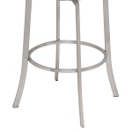 Viper - 26" Counter Height Swivel Bar Stool - Gray / Brushed - Image 3