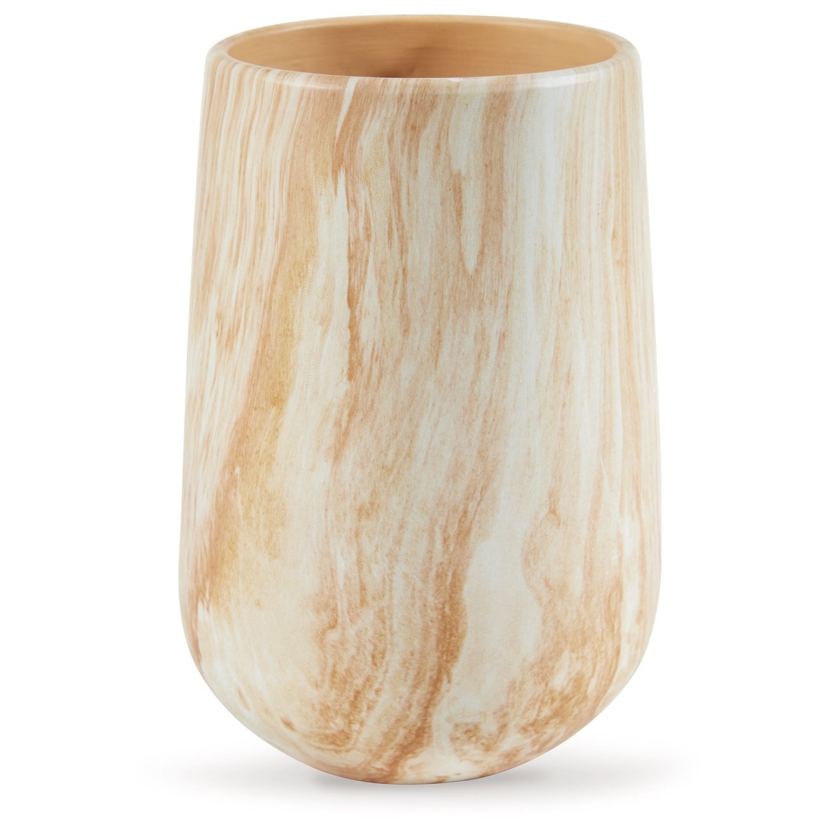 ea55075e5b543cd3250ea0e7c3dfb624 Cammen - Vase - 10" - Tan / White - Image 1