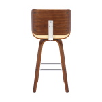 Tyler - 30" Bar Height Swivel Bar Stool - Cream / Walnut - Image 5