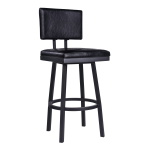 Balboa - 26" Counter Height Swivel Bar Stool - Vintage Black