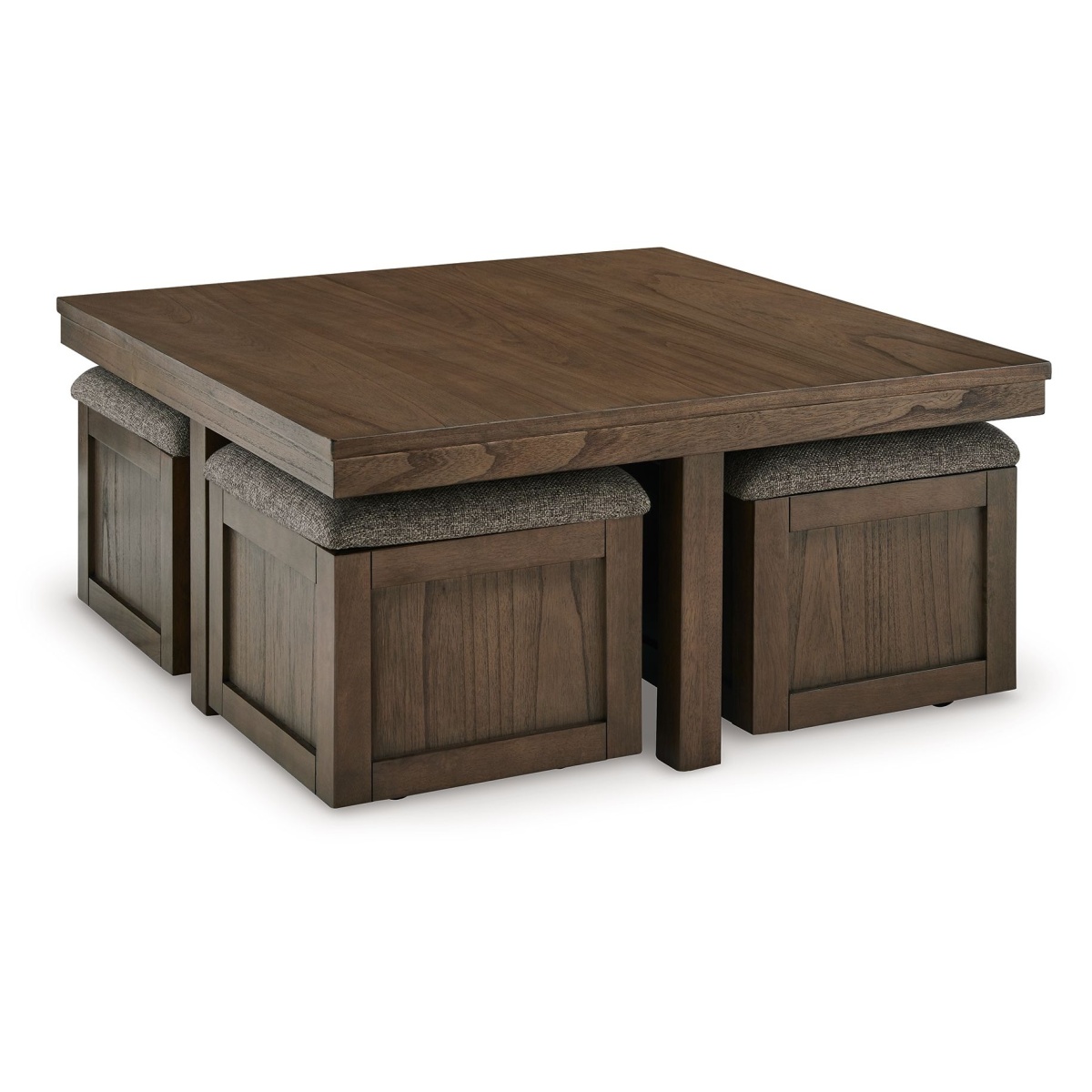f2627533ca5cab9b5439764b07c2479b Boardernest - Cocktail Table With 4 Stools (Set of 5) - Brown - Image 1