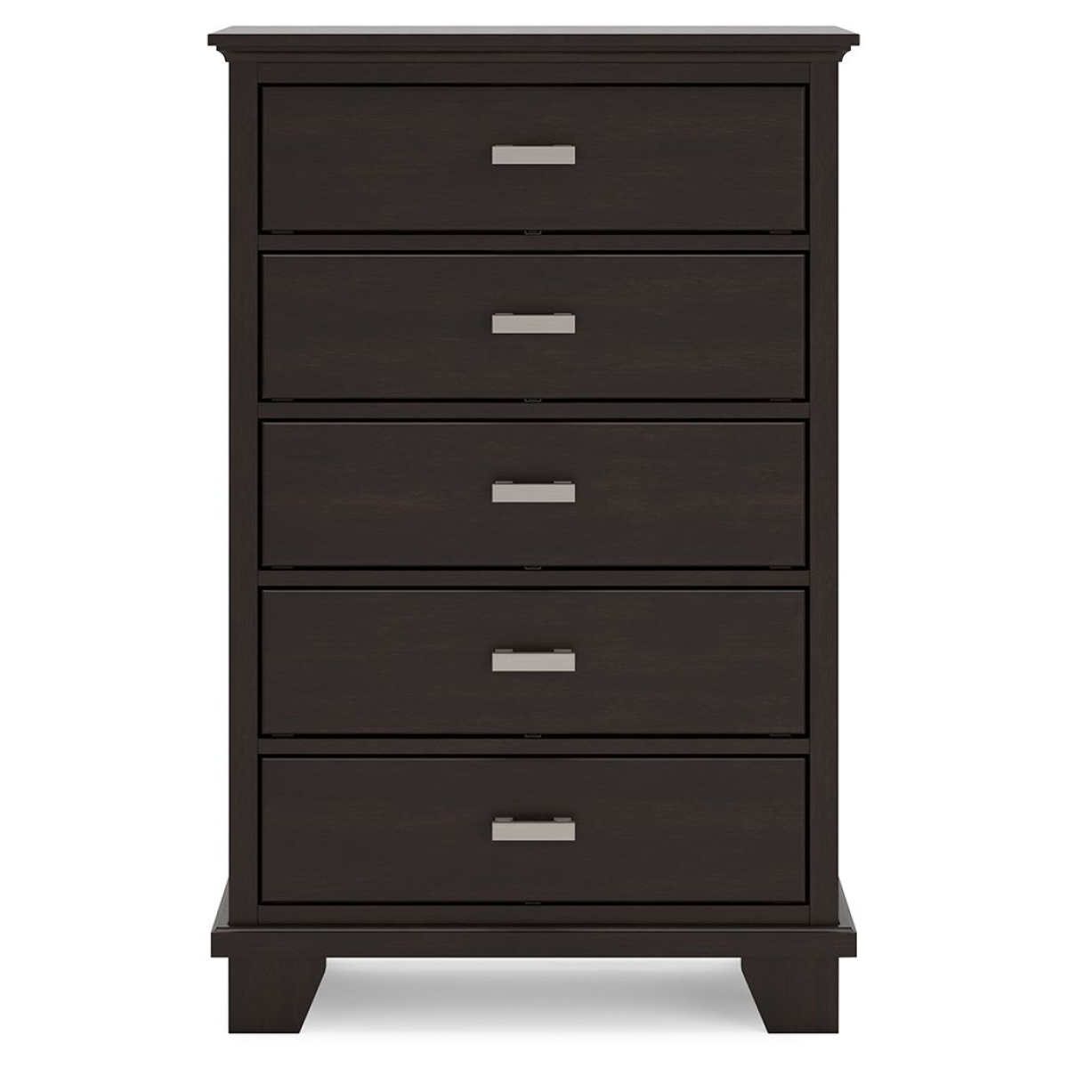 f29012d1c3f6d19338c42d0cfd237c59 Covetown - Five Drawer Chest - Dark Brown - Image 1