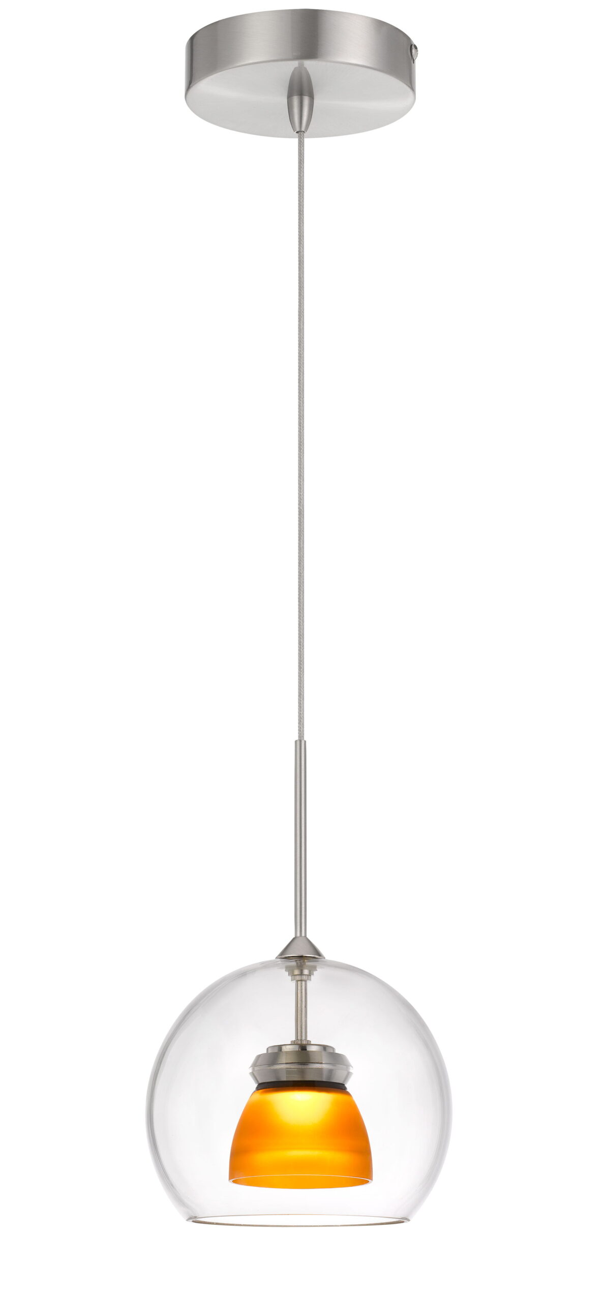 11.5" Height Pendant - Frosted Yellow