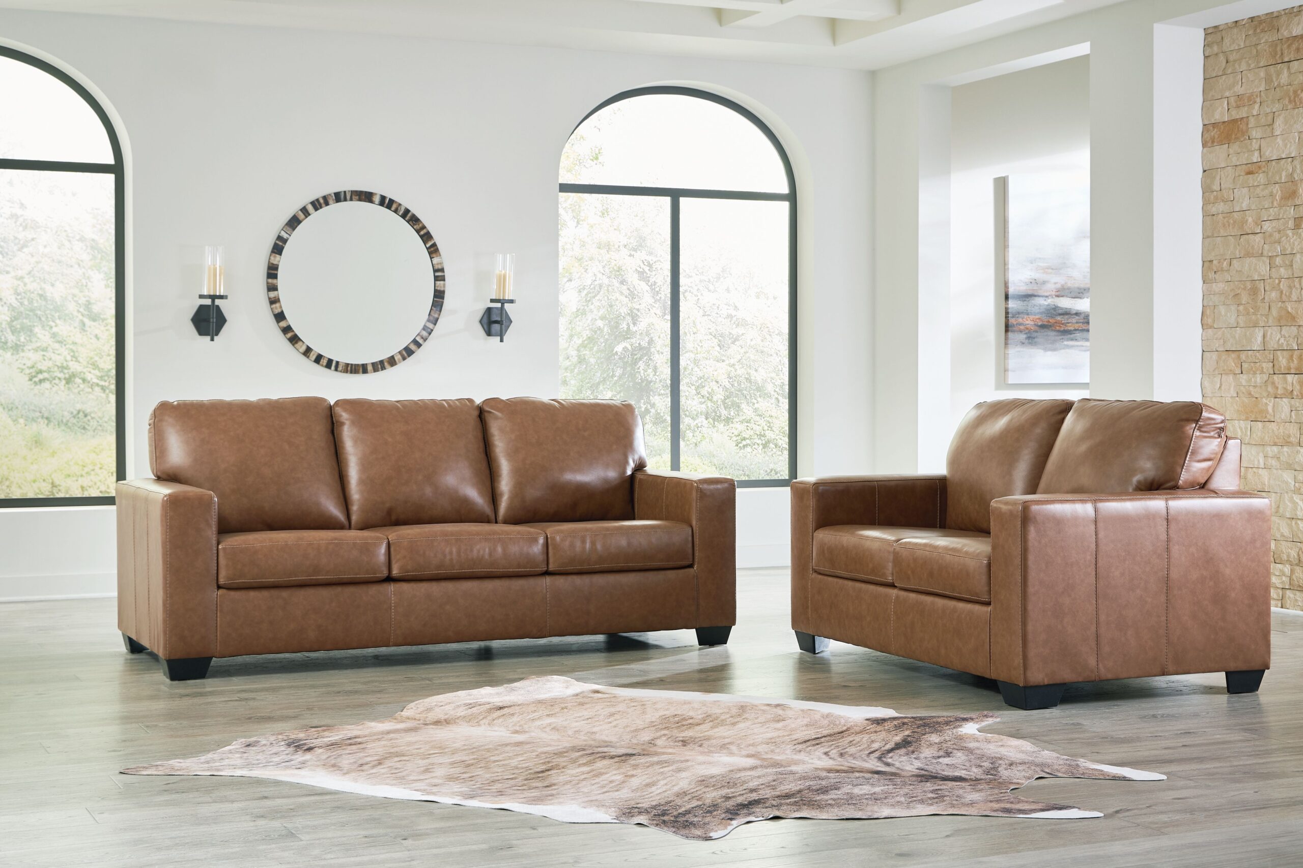 Bolsena - 2 Pc. - Sofa, Loveseat - Caramel