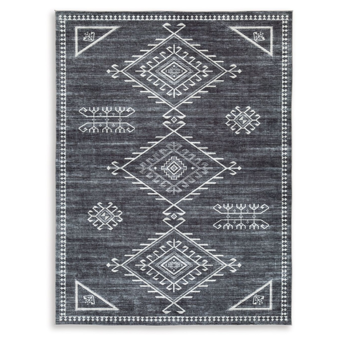 f6b13ae1786eee683306d714ce09c8e4 Arloman - 5' x 7' Rug - Black / Cream / Gray - Image 1
