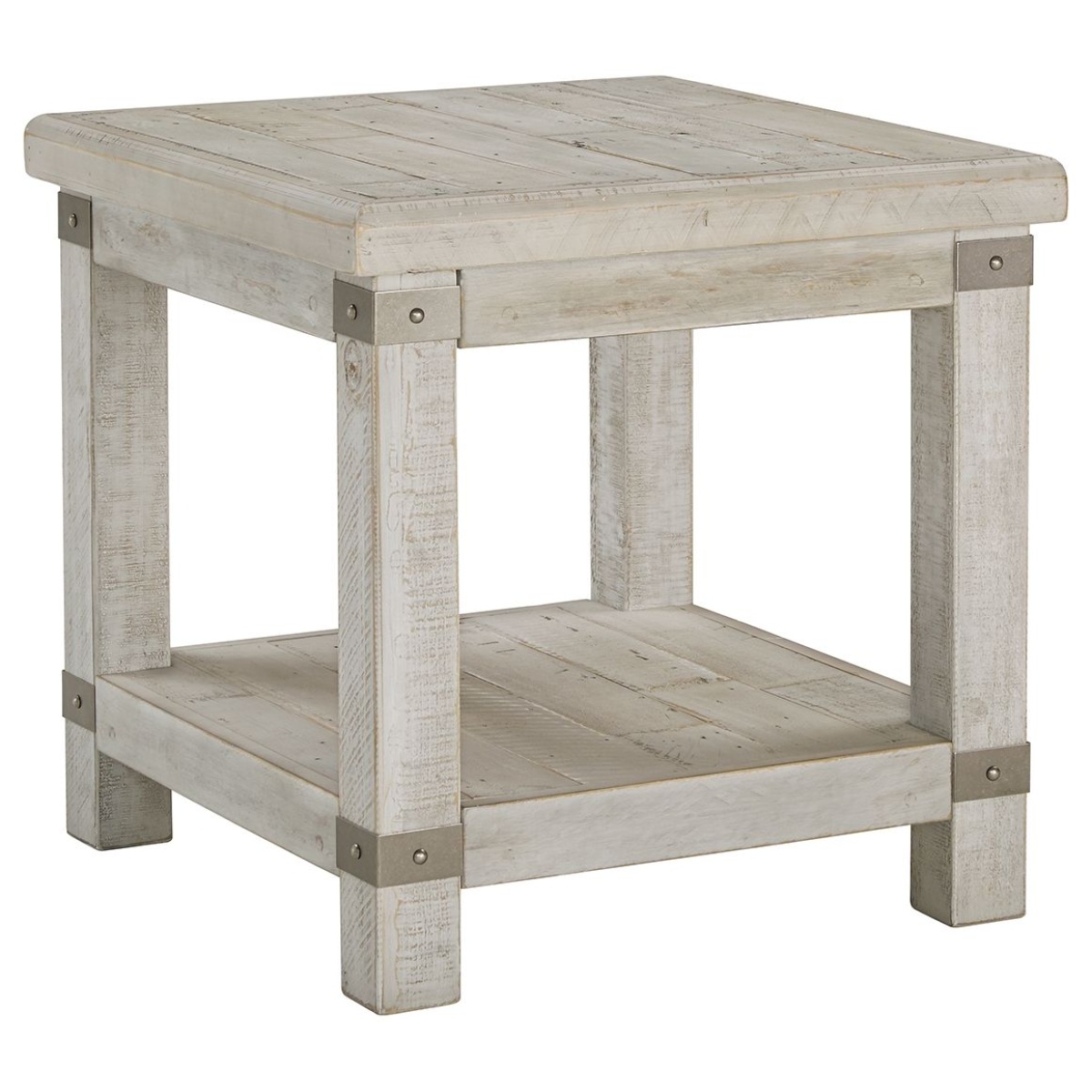 f7c459851542d4d9e5b1477129d47ec3 Carynhurst - Rectangular End Table - White Wash Gray - Image 1