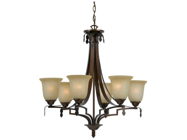 Dabois – 29″ Height Six Light Chandelier – Gold Bronze Chandeliers