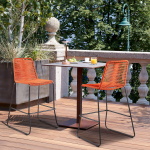 Shasta - 30" Outdoor Stackable Barstool (Set of 2) - Tangerine - Image 9