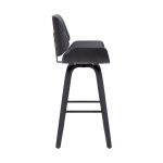 Tyler - 26" Counter Height Swivel Bar Stool - Gray / Black - Image 3
