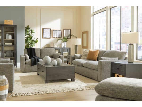 Dramatic – 4 Pc. – Sofa, Loveseat, Chair And A Half, Ottoman – Granite Living Room Sets