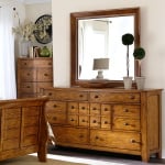 Grandpas Cabin - 4 Piece Bedroom Set (California King Sleigh Bed, Dresser & Mirror, Chest) - Light Brown - Image 2