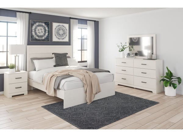 Stelsie – 4 Pc. – Dresser, Mirror, Queen Panel Bed – White Bedroom Sets Stelsie – 4 Pc. – Dresser, Mirror, Queen Panel Bed – White Bedroom Sets
