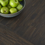 Double Bridge - 5 Piece Gathering Table Set (Upholstered Counter Chairs) - Dark Brown - Image 2