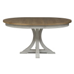 Farmhouse Reimagined - 5 Piece Pedestal Table Set - White - Image 3